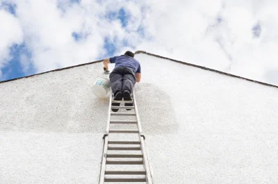 Peinture extérieure à la Courtète — façades et ravalement